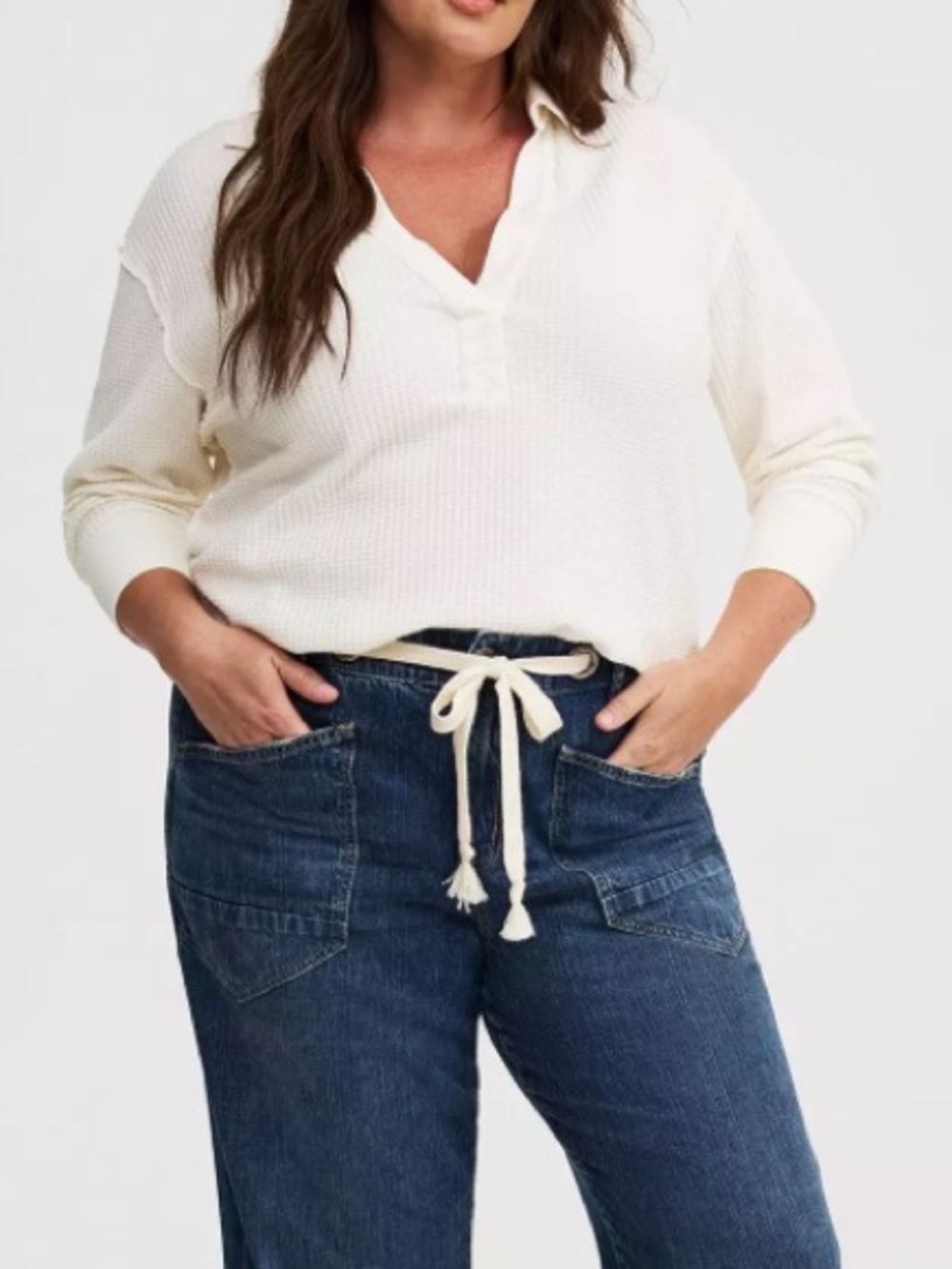 Torrid Waffle Collared Drop Shoulder Top
Whisper White Women’s Size L Torrid 00